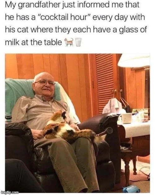 Cocktail hour | image tagged in wholesome,memes,funny | made w/ Imgflip meme maker