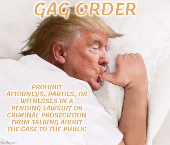 GAG ME WITH AN ORDER | GAG ORDER; PROHIBIT ATTORNEYS, PARTIES, OR WITNESSES IN A PENDING LAWSUIT OR CRIMINAL PROSECUTION FROM TALKING ABOUT THE CASE TO THE PUBLIC | image tagged in gag order,restraining order,censorship,silence,court order,decree | made w/ Imgflip meme maker