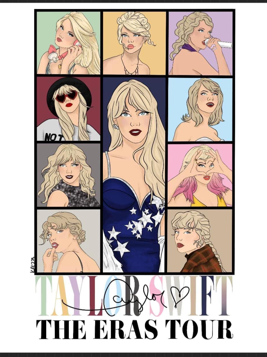 High Quality Taylor Swift the eras tour fan art Blank Meme Template