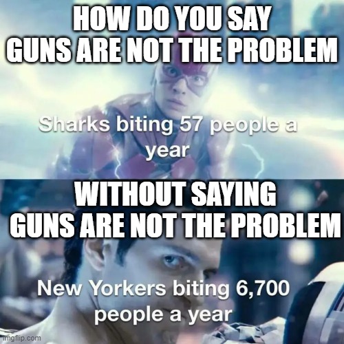 guns are not the problem | HOW DO YOU SAY GUNS ARE NOT THE PROBLEM; WITHOUT SAYING GUNS ARE NOT THE PROBLEM | image tagged in people | made w/ Imgflip meme maker