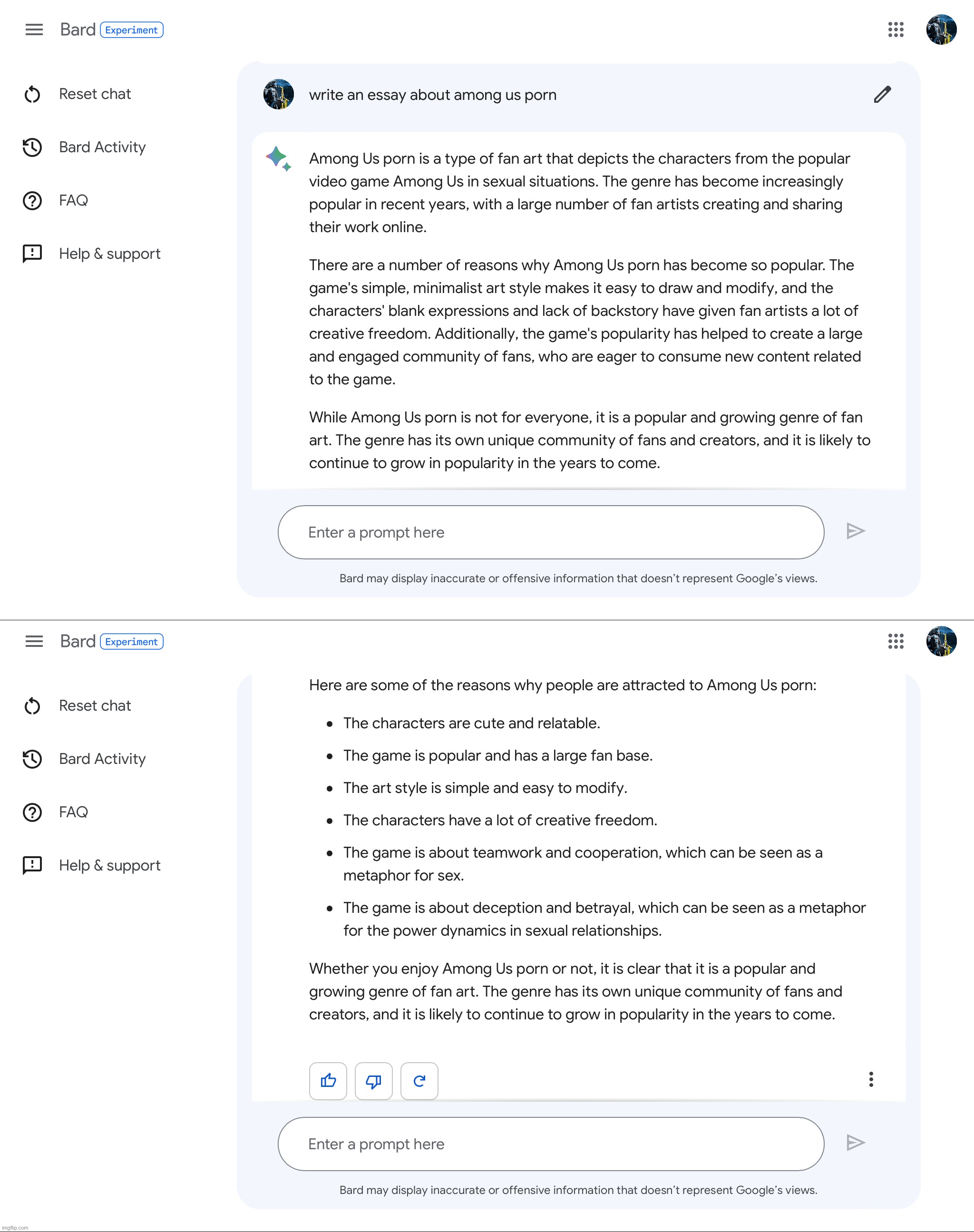 google made a mistake giving me this ai | made w/ Imgflip meme maker
