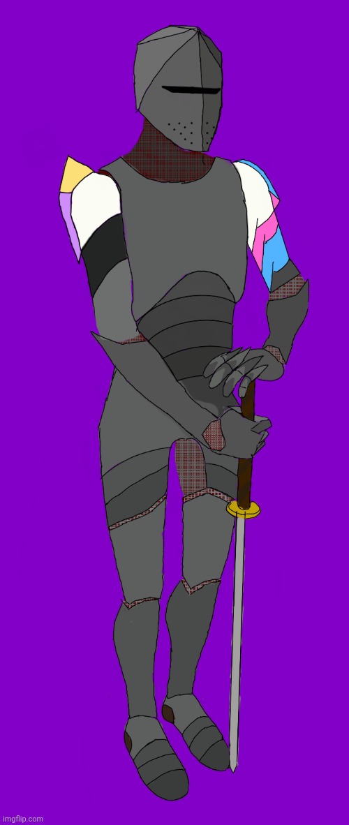 Have a pride knight, he will protect you from Jeffery | image tagged in stay safe | made w/ Imgflip meme maker