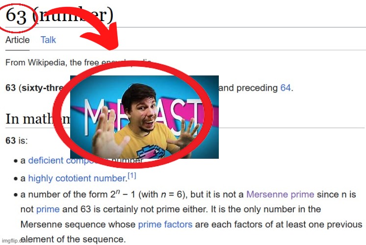 Mr. Beast Red circle and arrow