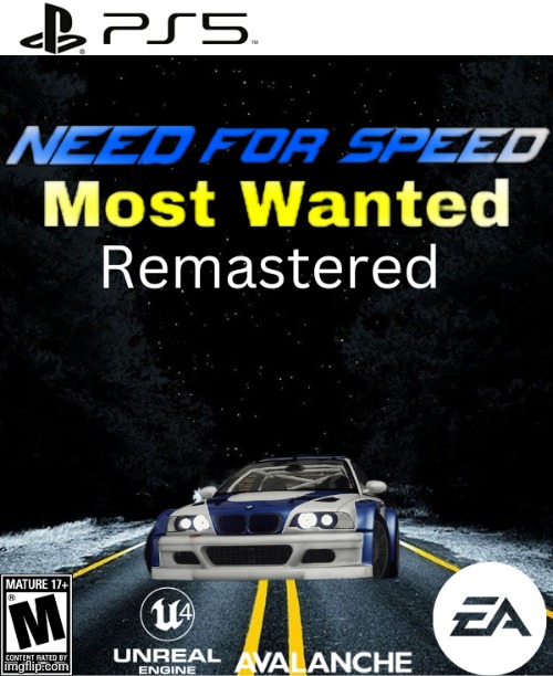 Need for speed most wanted remastered fanmade cover art | image tagged in need for speed,bmw | made w/ Imgflip meme maker