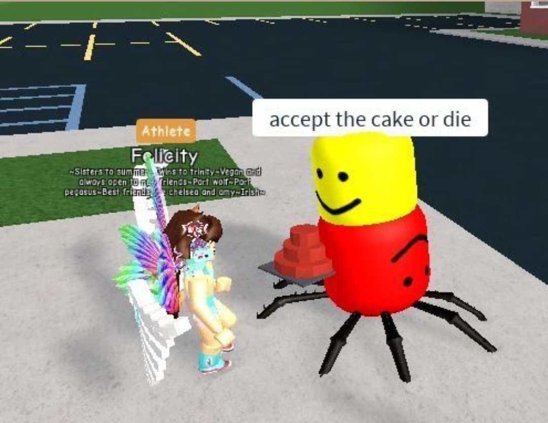 Accept the cake or die Blank Meme Template