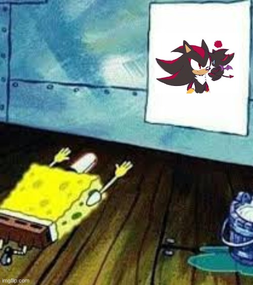 the cutest little | image tagged in spongebob worship,shadow the hedgehog,shadow | made w/ Imgflip meme maker