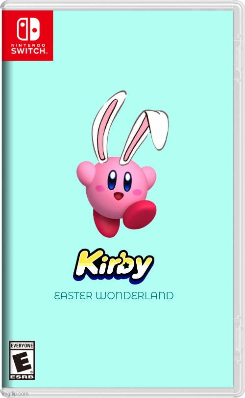 if nintendo made easter related games volume 1 | EASTER WONDERLAND | image tagged in nintendo switch,kirby,easter | made w/ Imgflip meme maker