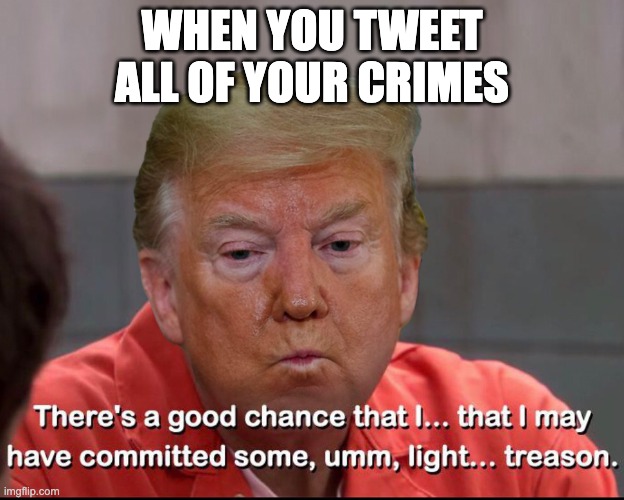 It's not like it's uncommon or anything | WHEN YOU TWEET ALL OF YOUR CRIMES | image tagged in trump arrested development | made w/ Imgflip meme maker