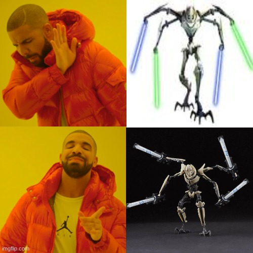 General grievous but in destiny 2 | image tagged in memes,drake hotline bling | made w/ Imgflip meme maker