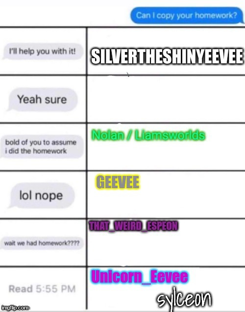 sylceon | made w/ Imgflip meme maker