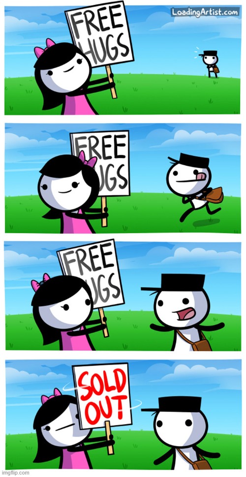 image tagged in free hugs | made w/ Imgflip meme maker