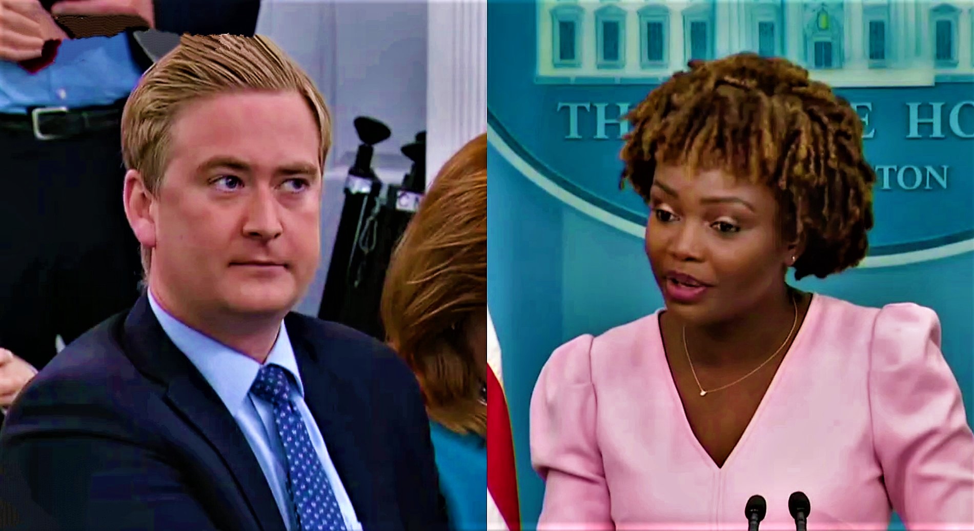 peter doocy questions white house press secretary Blank Meme Template