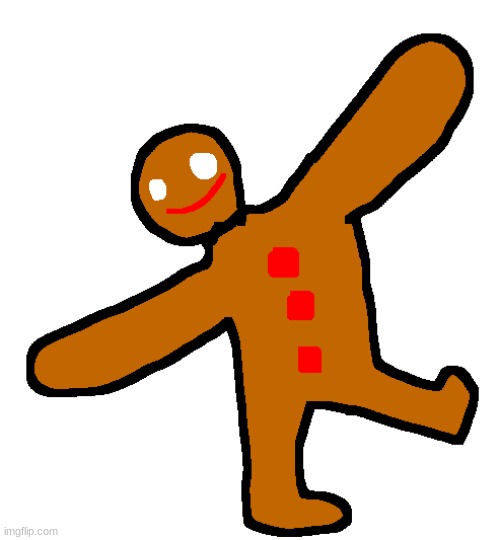 Gingerbread Confecti (yuh i'm doin sugary spire now) | image tagged in holy shit it's gingy from shrek | made w/ Imgflip meme maker