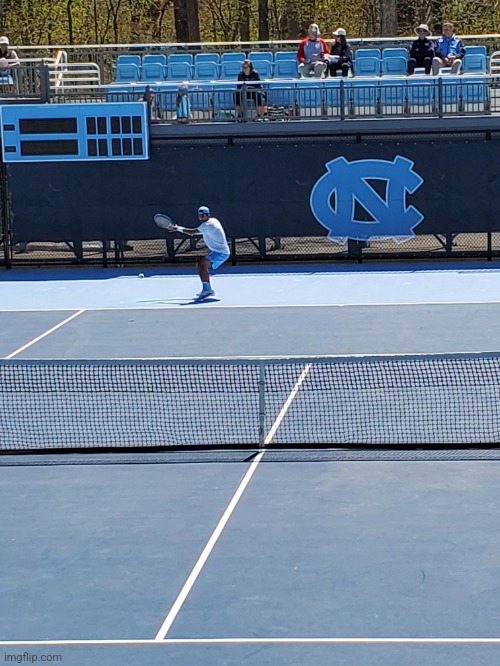 UNC Tennis match | image tagged in unc,tennis | made w/ Imgflip meme maker