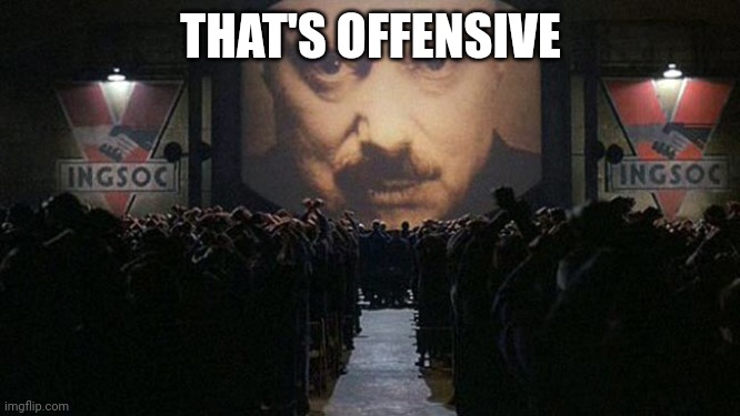 1984 | THAT'S OFFENSIVE | image tagged in 1984 | made w/ Imgflip meme maker