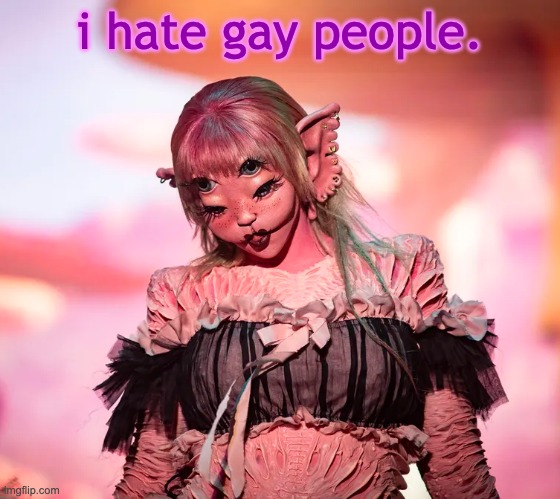 no title needed | i hate gay people. | image tagged in mel | made w/ Imgflip meme maker