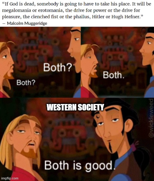 WESTERN SOCIETY | image tagged in both is good | made w/ Imgflip meme maker