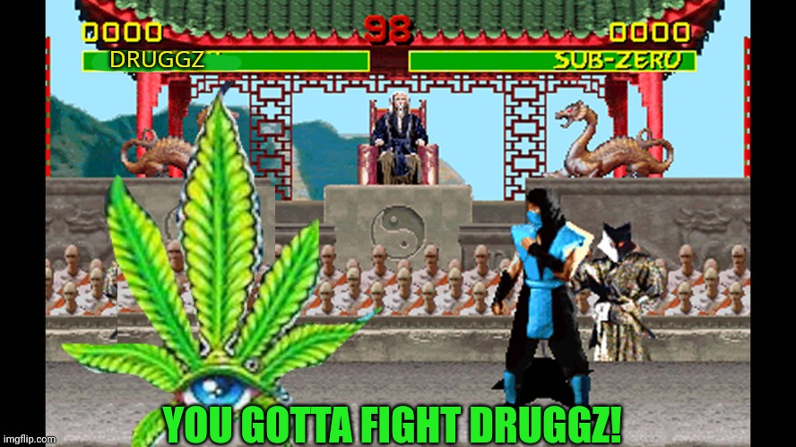 It's not enough to be ANTI drugz, u gotta FIGHT drugz! | DRUGGZ YOU GOTTA FIGHT DRUGGZ! | image tagged in mortal kombat 1 snes,fight,drugz,drugs are bad,mkay | made w/ Imgflip meme maker
