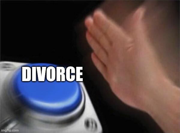 Blank Nut Button Meme | DIVORCE | image tagged in memes,blank nut button | made w/ Imgflip meme maker