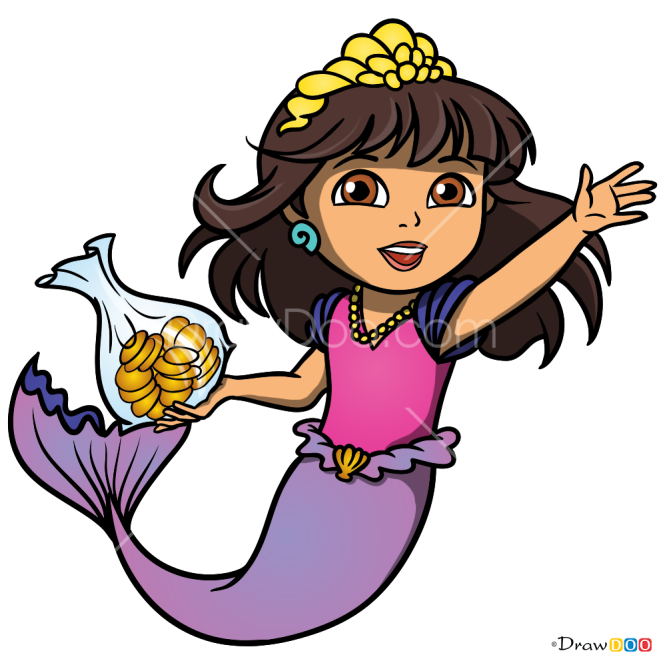 Dora mermaid Blank Meme Template