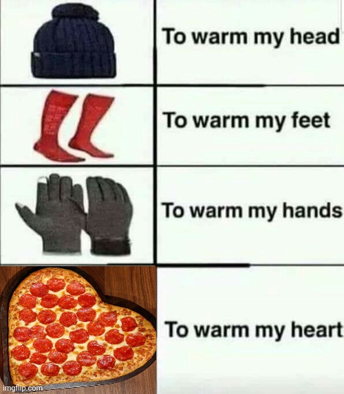 Pizza heart | image tagged in to warm my heart,pizza,pizza heart,memes,pizzas,heart | made w/ Imgflip meme maker