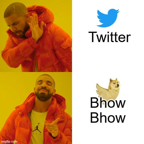 bhow bhow it is | Twitter; Bhow Bhow | image tagged in memes,drake hotline bling | made w/ Imgflip meme maker