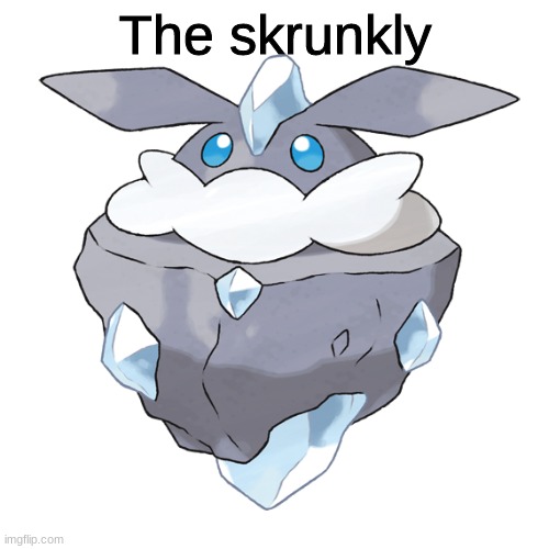 the rock | The skrunkly | image tagged in carbink,rock,bunni | made w/ Imgflip meme maker