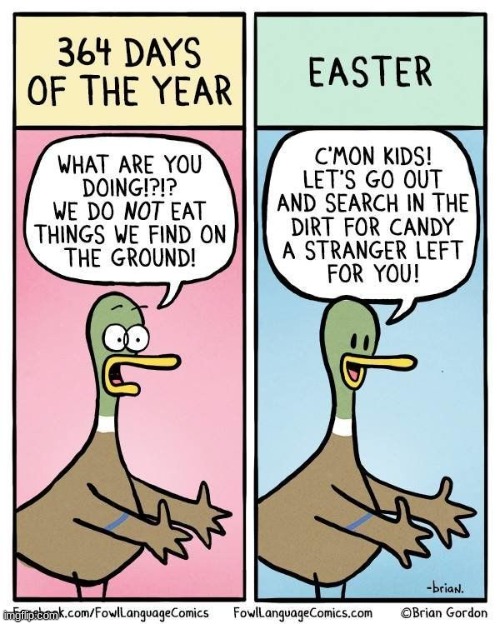 -Title- | image tagged in comic,comics/cartoons,easter | made w/ Imgflip meme maker