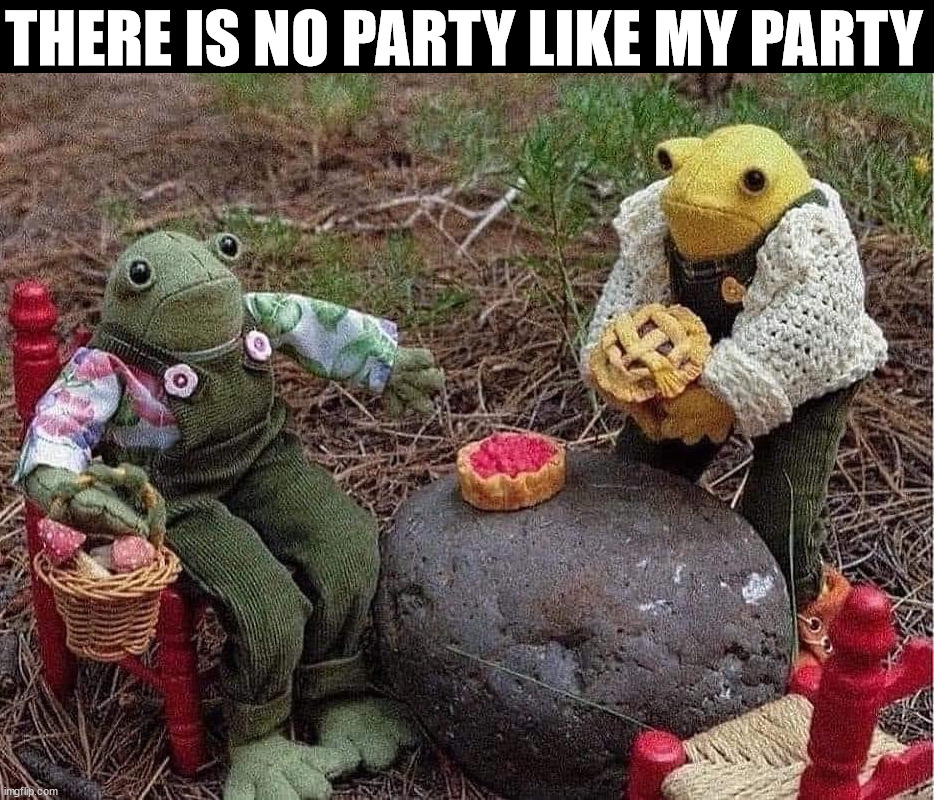 THERE IS NO PARTY LIKE MY PARTY | image tagged in wholesome | made w/ Imgflip meme maker