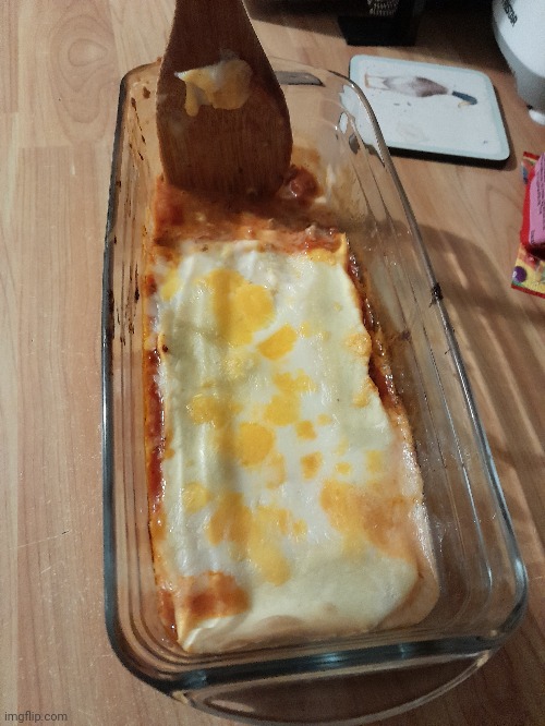 Lasagna that I made from scratch(dough, sauce, etc...) | image tagged in cook | made w/ Imgflip meme maker