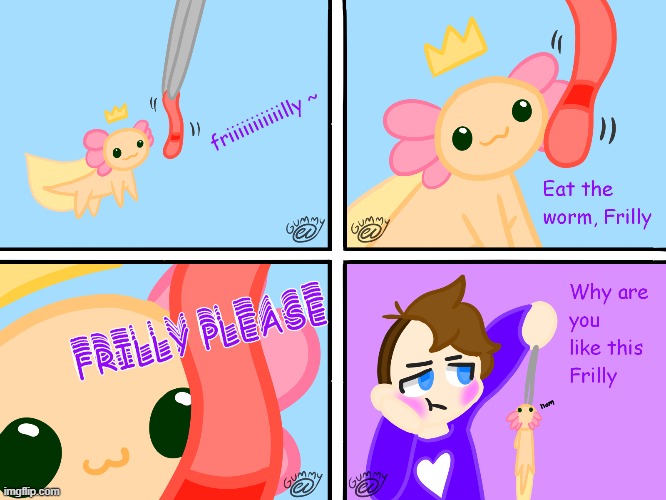 link to official webtoon in comments | image tagged in comic,axolotl,art,drawing | made w/ Imgflip meme maker