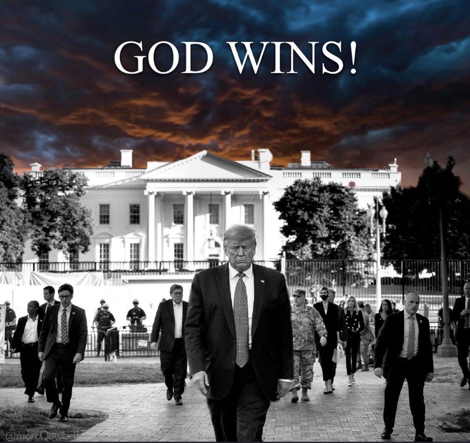 High Quality God wins with Trump at the White House Blank Meme Template