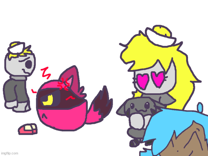 eggy and  omelletamwent to the far far ranch to see some slimes! om sure likes that tabby.. meanwhile eggy is havin trouble | made w/ Imgflip meme maker