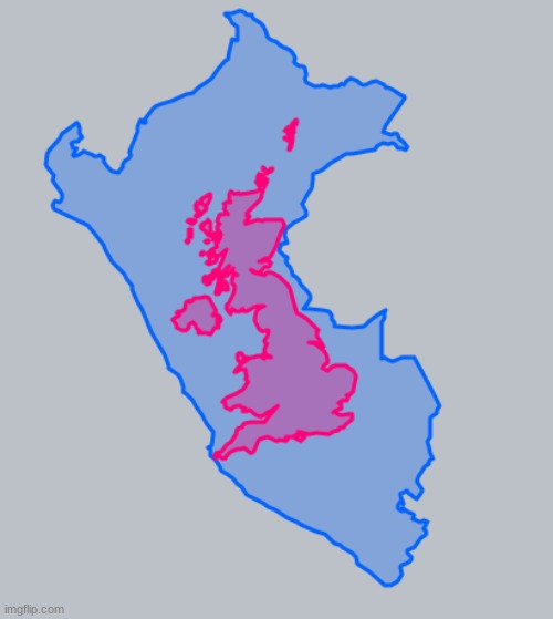Peru compared to the United Kingdom (day 2 of comparing countries to Peru) | image tagged in peru | made w/ Imgflip meme maker