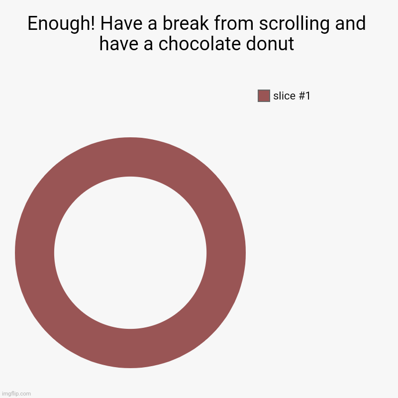 Enough! Have a break from scrolling and have a chocolate donut | | image tagged in charts,donut charts | made w/ Imgflip chart maker