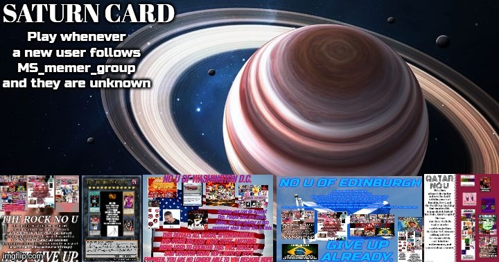 Saturn Card | image tagged in saturn card | made w/ Imgflip meme maker