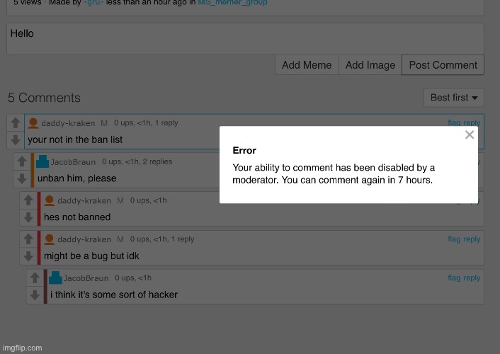 If it don’t show me on the ban list then what’s this? | made w/ Imgflip meme maker