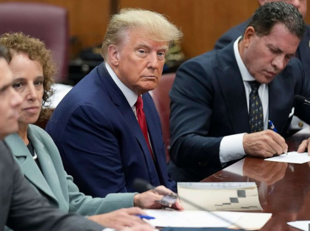 Trump in Court Blank Meme Template