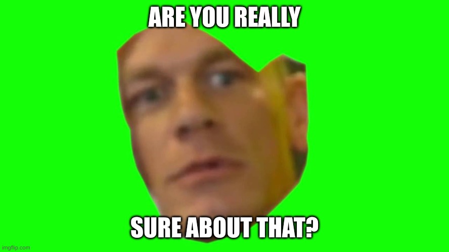 Are you sure about that? (Cena) | ARE YOU REALLY SURE ABOUT THAT? | image tagged in are you sure about that cena | made w/ Imgflip meme maker