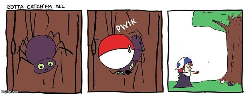 Smashed spidey | image tagged in pokemon,gotta catch em all,spider,spiders,comics,comics/cartoons | made w/ Imgflip meme maker