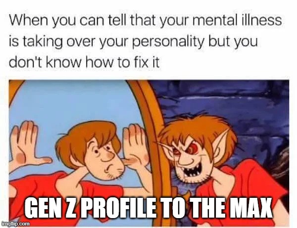 Gen Z Profile | GEN Z PROFILE TO THE MAX | image tagged in gen z profile | made w/ Imgflip meme maker