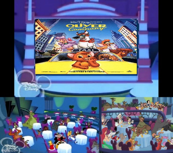 house of mouse guest watching oliver and company | image tagged in house of mouse guest watching blank meme,disney,oliver and company,80s movies | made w/ Imgflip meme maker
