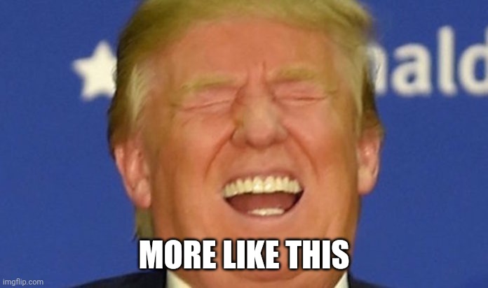 Trump laughing | MORE LIKE THIS | image tagged in trump laughing | made w/ Imgflip meme maker