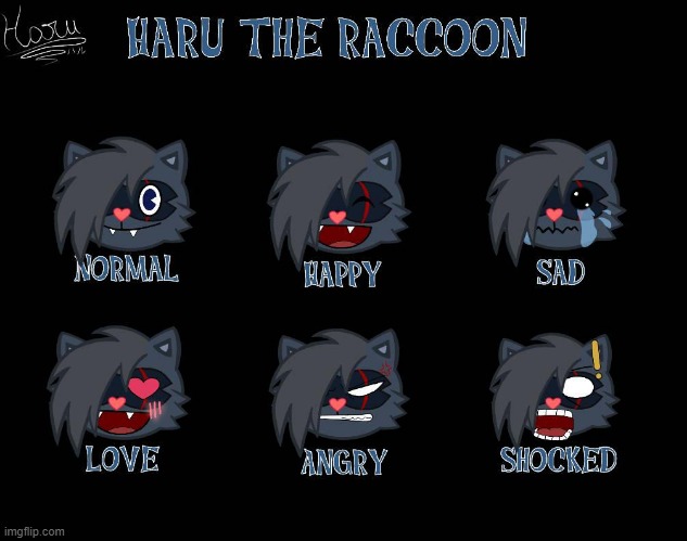 || HTF Haru Emotes || (REPOST) | image tagged in htf,haruhtf,haru | made w/ Imgflip meme maker