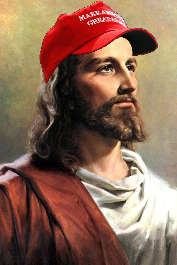 High Quality Jesus Maga Blank Meme Template