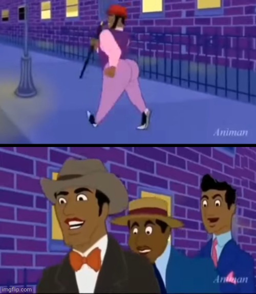 Axel in Harlem | image tagged in animan pink guy | made w/ Imgflip meme maker