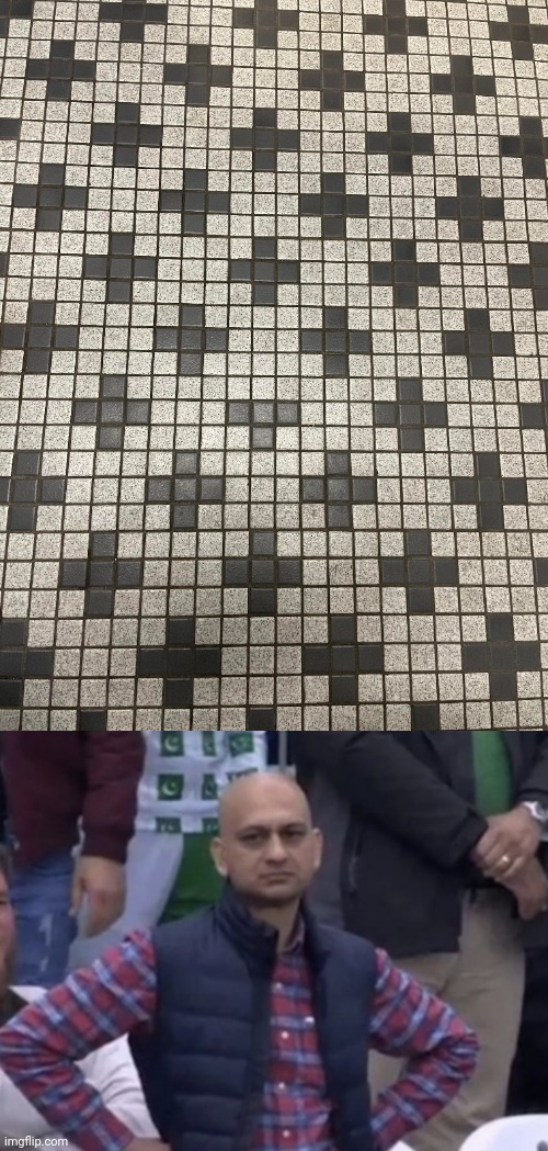 Floor tile fail | image tagged in frustrated man,tiles,fail,floor,you had one job,memes | made w/ Imgflip meme maker