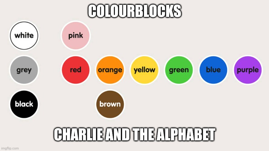 Charlie and the Alphabet meets Colourblocks | COLOURBLOCKS; CHARLIE AND THE ALPHABET | image tagged in colourblocks,charlie and the alphabet,cata letter l | made w/ Imgflip meme maker