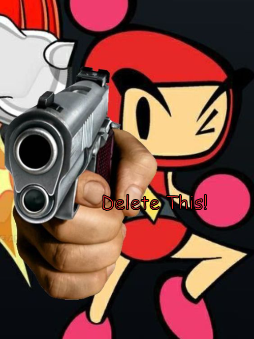 Delete This (Red Bomber) Blank Meme Template