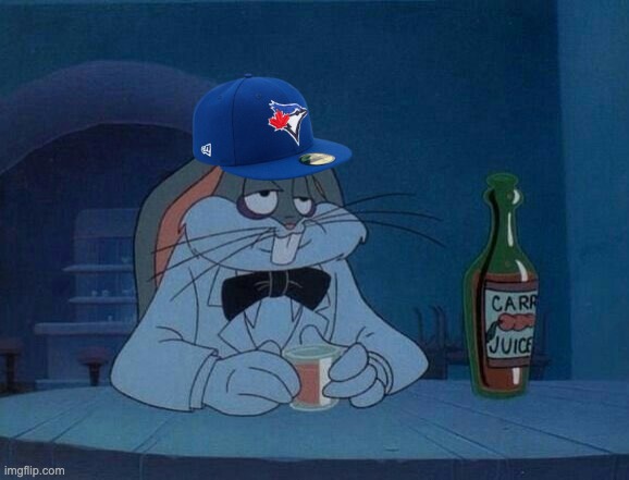 Depressed Bugs Bunny Blue Jays | image tagged in major league baseball,baseball,mlb,mlb baseball,toronto blue jays,loss | made w/ Imgflip meme maker